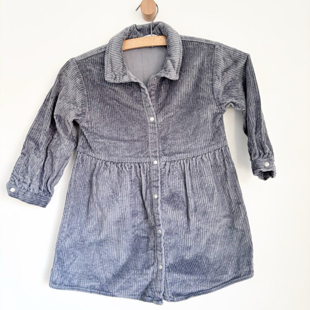 4-5Y Zara Corduroy Snap Up Dress